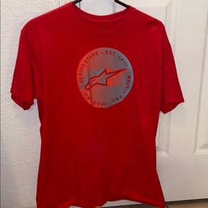 alpine stars red men’s tshirt